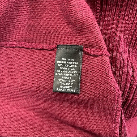 Liz Claiborne Deep Red Open Front Cardigan - Picture 6 of 6